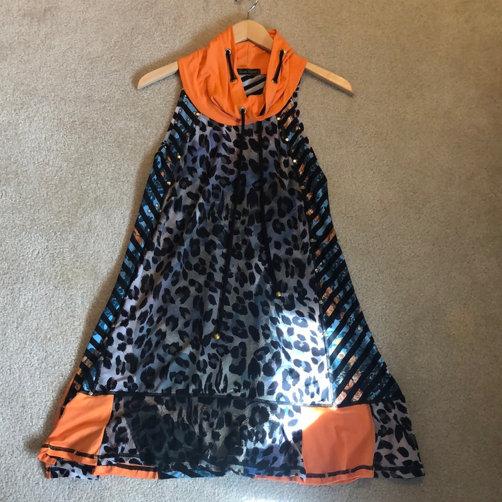 Animal Print Dress with cute Collar